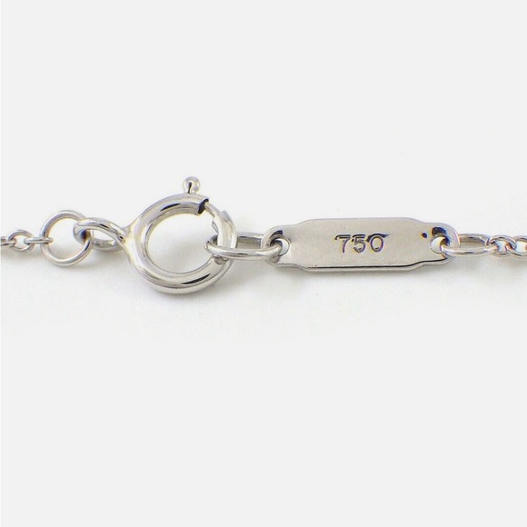 Tiffany & Co. 18k White Gold Pink Sapphire Drop Pendant - Picture 6 of 7